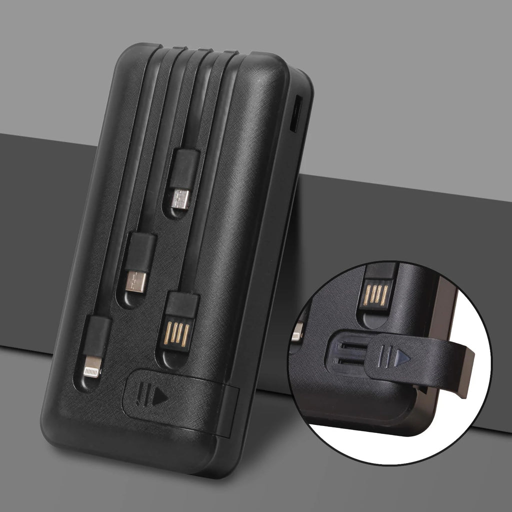 Power bank de 20000mAh con cables integrados