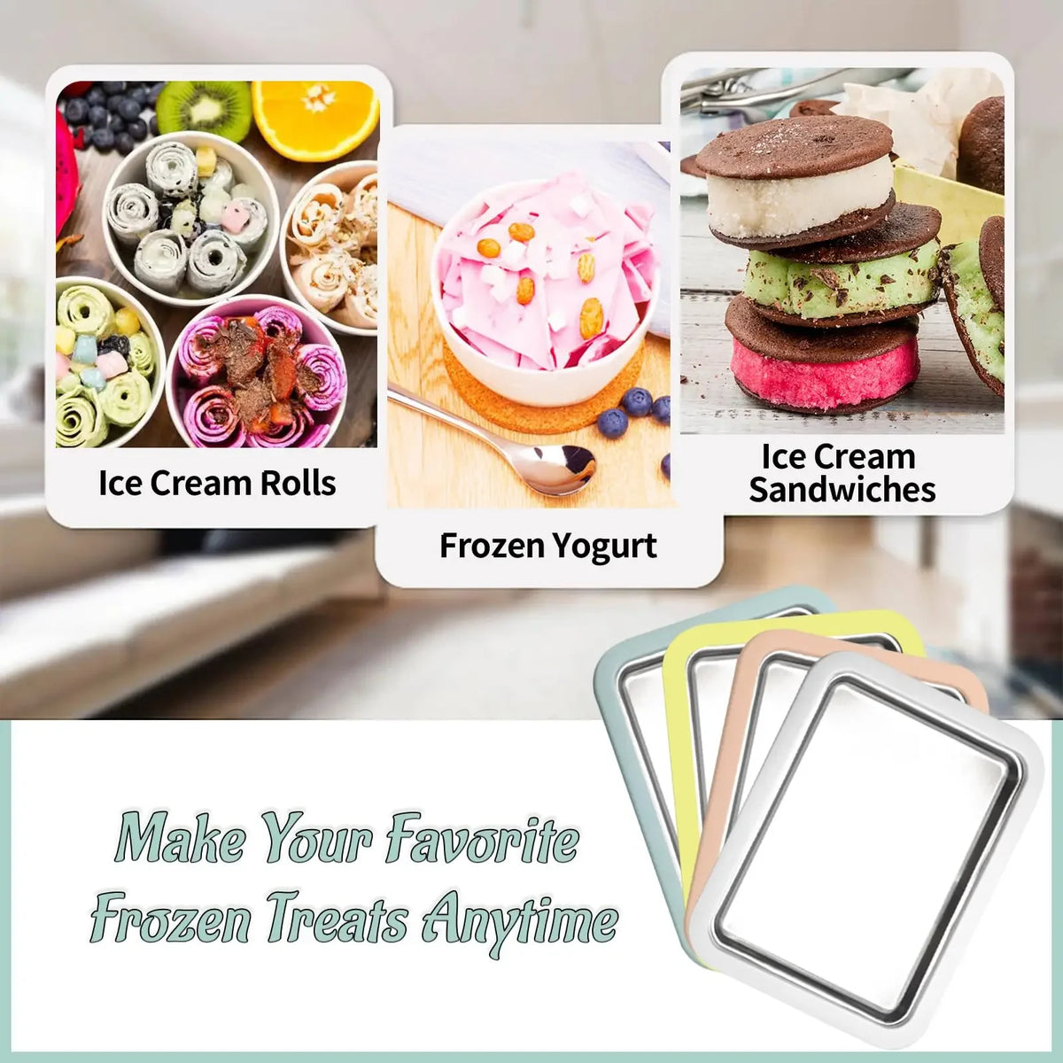 Máquina para hacer helado enrollado DIY