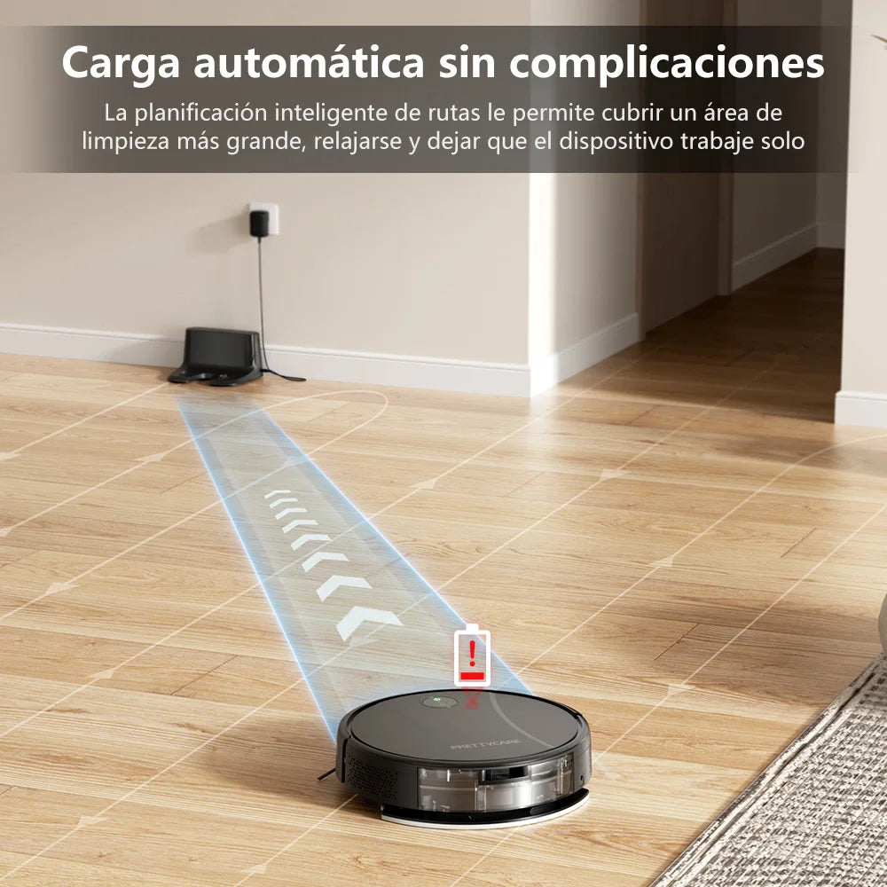 Robot aspirador y fregasuelos PrettyCare de 5000Pa