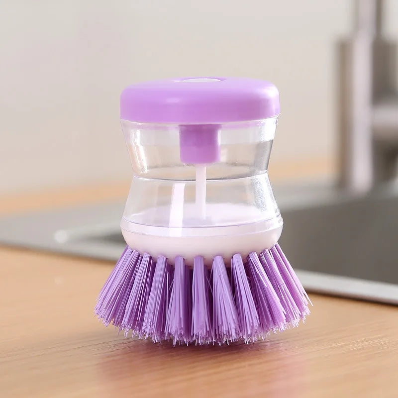 Cepillo para platos con dispensador automático de jabón
